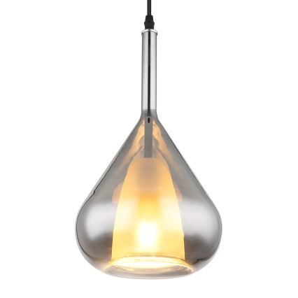 Globo - Kattokruunu johdossa 1xE27/60W/230V halkaisija 20 cm musta