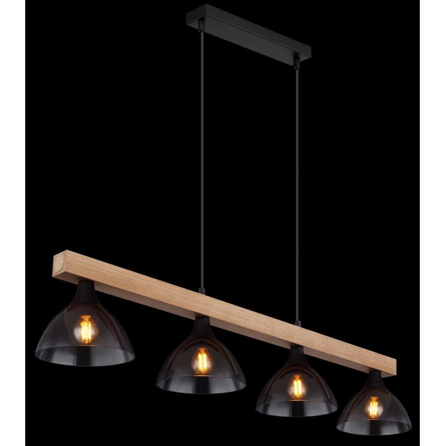 Globo - Kattokruunu johdossa 4xE14/15W/230V mänty