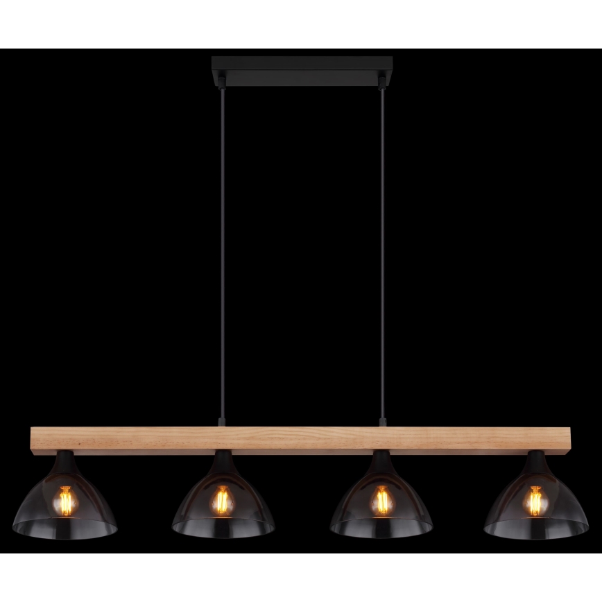 Globo - Kattokruunu johdossa 4xE14/15W/230V mänty