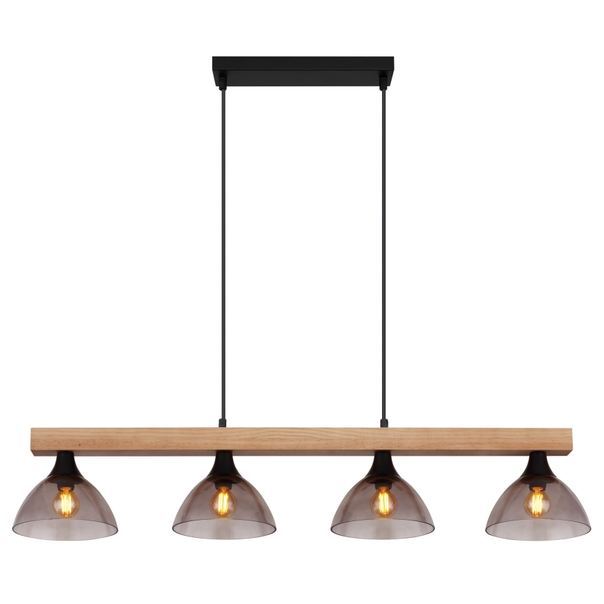 Globo - Kattokruunu johdossa 4xE14/15W/230V mänty