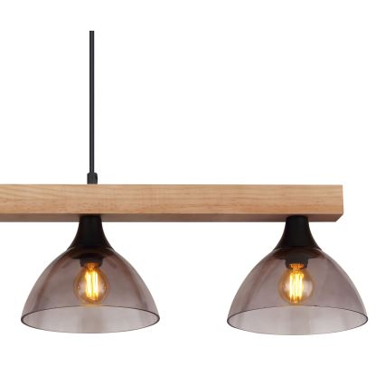 Globo - Kattokruunu johdossa 4xE14/15W/230V mänty