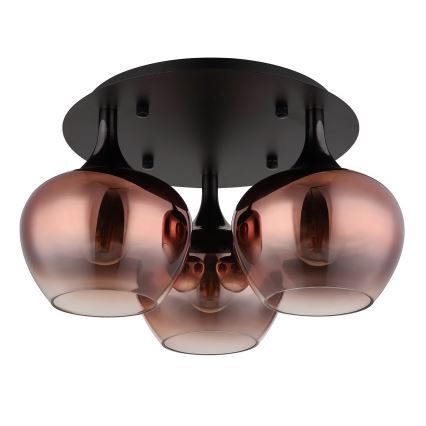 Globo - Kiinteä kattokruunu 3xE27/40W/230V halkaisija 45 cm kupari
