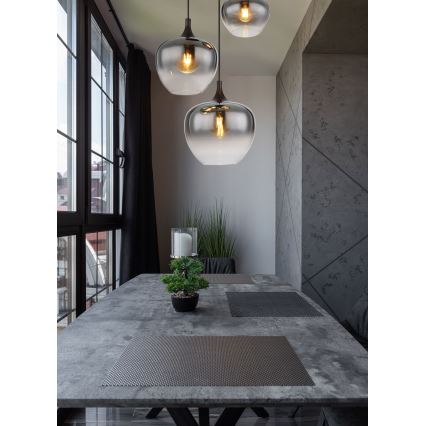 Globo - Kattokruunu johdossa 3xE27/40W/230V halkaisija 48 cm musta