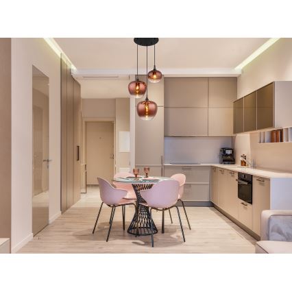 Globo - Kattokruunu johdossa 3xE27/40W/230V kupari