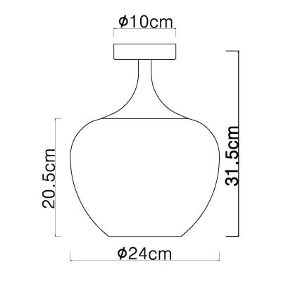 Globo - Kattovalo 1xE27/40W/230V kupari