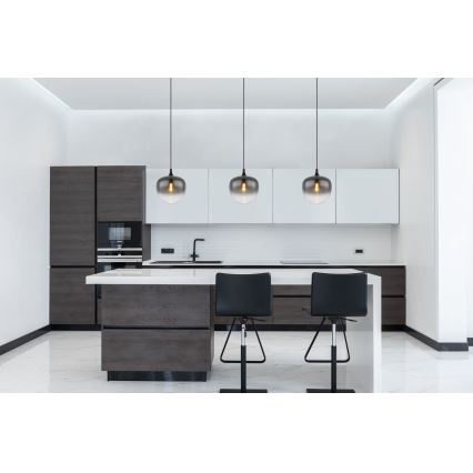 Globo - Kattokruunu johdossa 1xE27/60W/230V halkaisija 29 cm musta