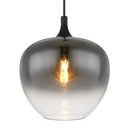 Globo - Kattokruunu johdossa 1xE27/60W/230V halkaisija 29 cm musta