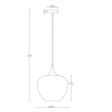 Globo - Kattokruunu johdossa 1xE27/40W/230V halkaisija 29 cm valkoinen/antrasiitti