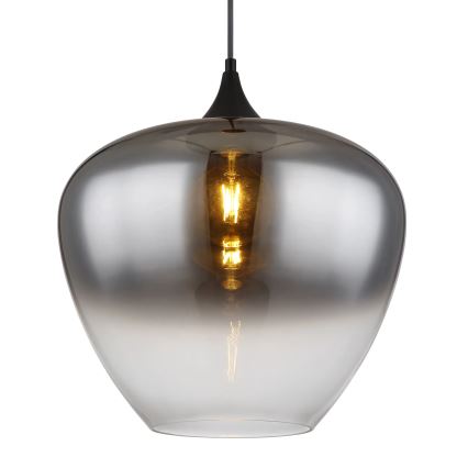 Globo - Kattokruunu johdossa 1xE27/60W/230V halkaisija 40 cm musta