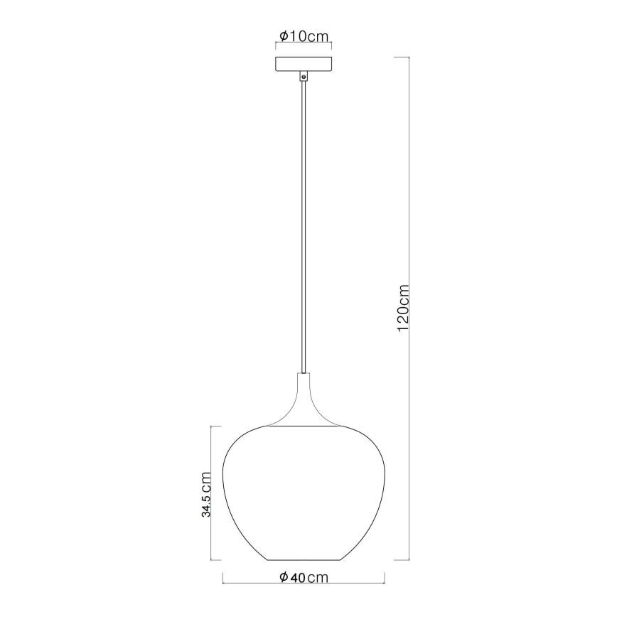 Globo - Kattokruunu johdossa 1xE27/60W/230V halkaisija 40 cm kupari