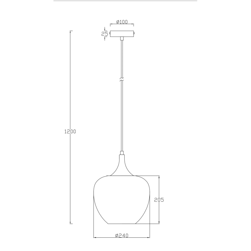 Globo - Kattokruunu johdossa 1xE27/40W/230V halkaisija 24 cm valkoinen/antrasiitti