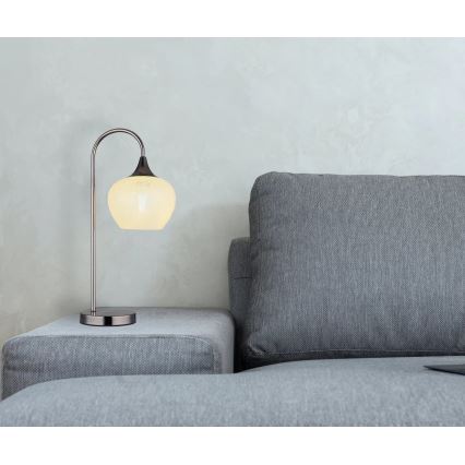 Globo - Pöytävalaisin 1xE27/40W/230V valkoinen/antrasiitti