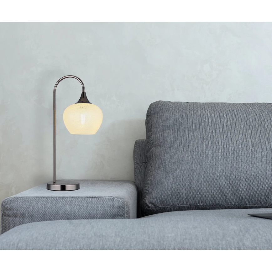 Globo - Pöytävalaisin 1xE27/40W/230V valkoinen/antrasiitti