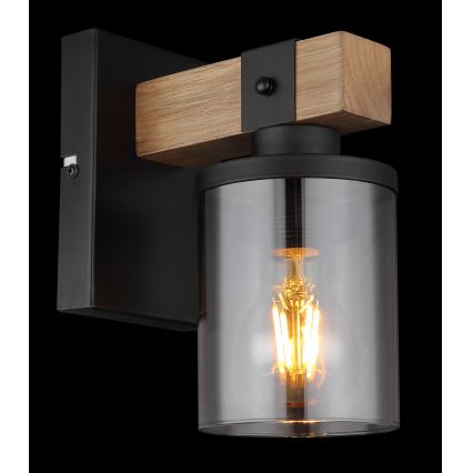 Globo - Seinävalaisin 1xE27/60W/230V tammi/savuinen