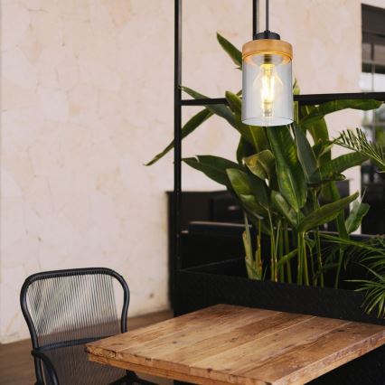 Globo - Riippuvalaisin 1xE27/40W/230V metalli/puu