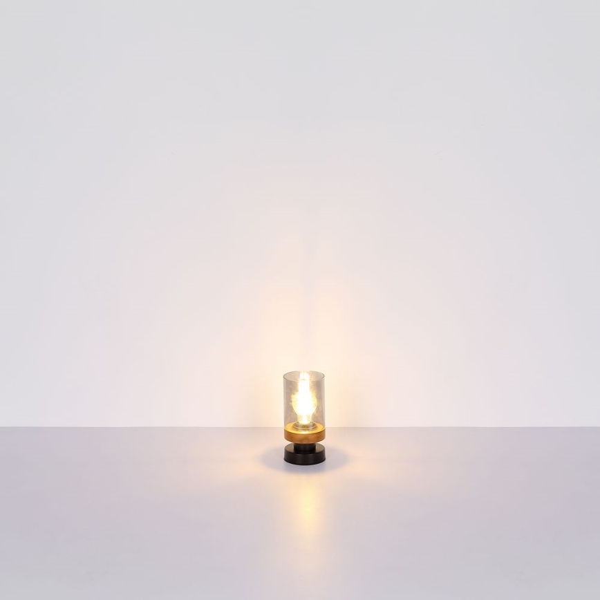 Globo - Pöytävalaisin 1xE27/40W/230V metalli/puu