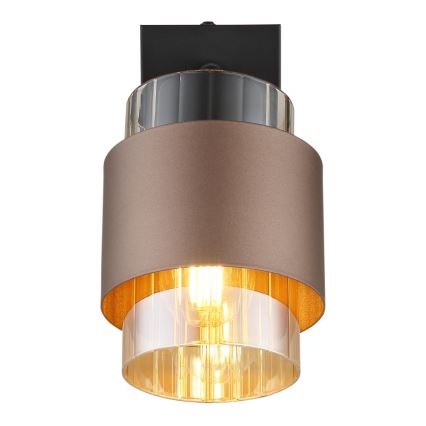 Globo - Suunnattava seinävalaisin 1xE27/40W/230V musta/pronssi