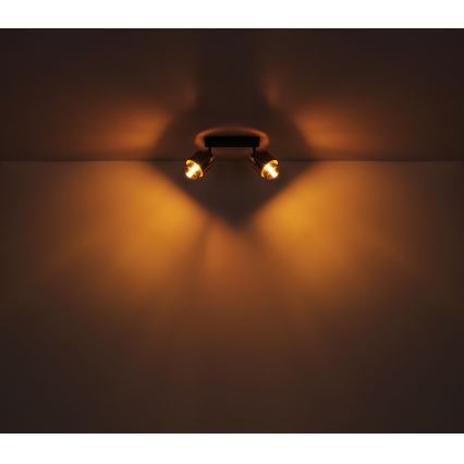 Globo - Kohdevalo 2xE27/40W/230V musta/messinki