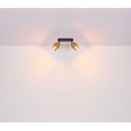 Globo - Kohdevalo 2xE27/40W/230V musta/messinki