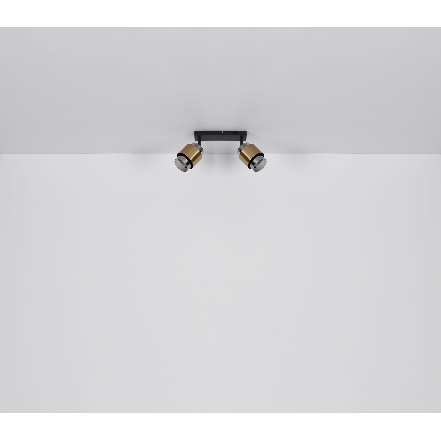 Globo - Kohdevalo 2xE27/40W/230V musta/messinki