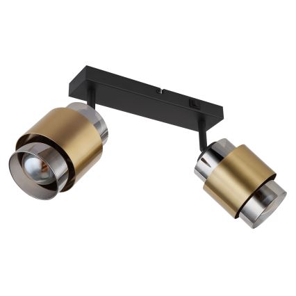 Globo - Kohdevalo 2xE27/40W/230V musta/messinki