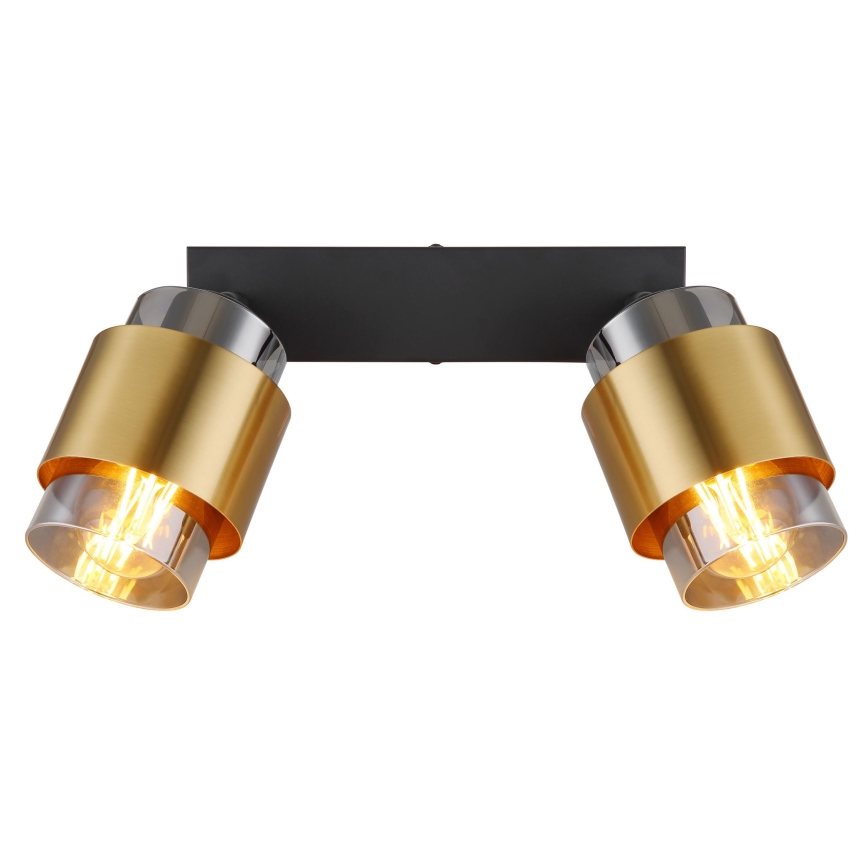 Globo - Kohdevalo 2xE27/40W/230V musta/messinki