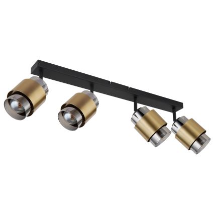 Globo - Kohdevalo 4xE27/40W/230V musta/messinki