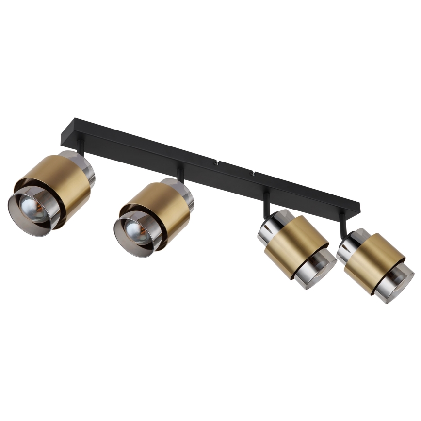 Globo - Kohdevalo 4xE27/40W/230V musta/messinki