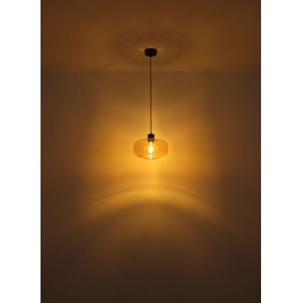 Globo - Kattokruunu johdossa 1xE27/40W/230V halkaisija 28 cm läpinäkyvä