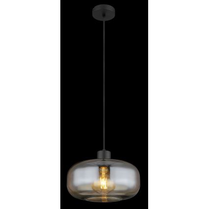 Globo - Kattokruunu johdossa 1xE27/40W/230V halkaisija 28 cm läpinäkyvä