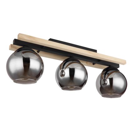 Globo - Kiinteä kattokruunu 3xE27/25W/230V mänty