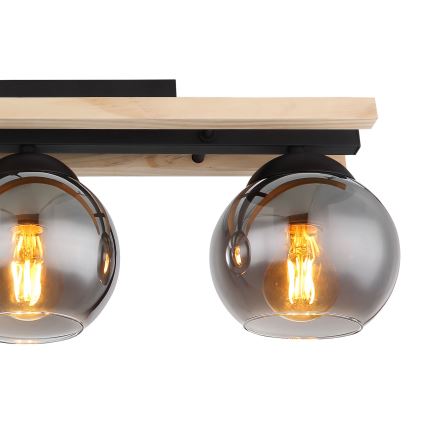 Globo - Kiinteä kattokruunu 3xE27/25W/230V mänty