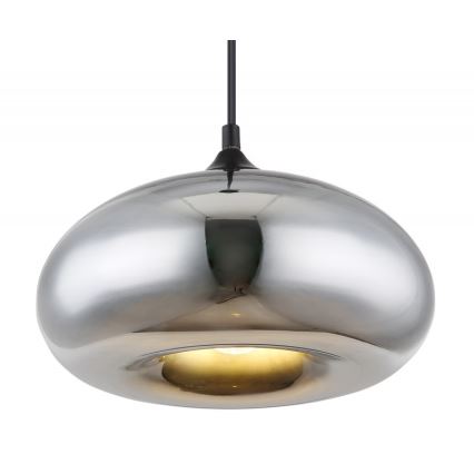 Globo - Kattokruunu johdossa 1xE27/60W/230V kiiltävä kromi