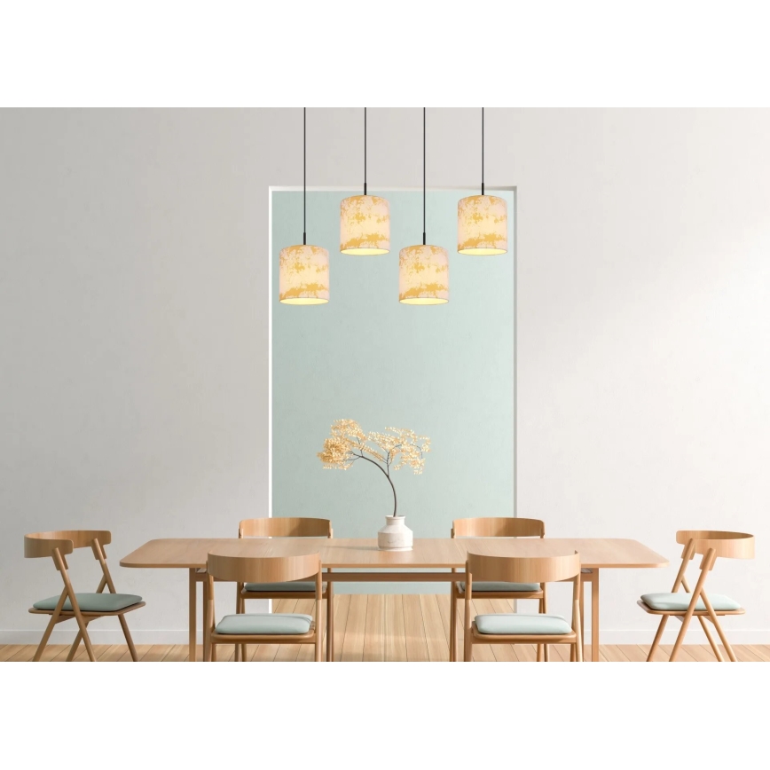 Globo 15580-4H - Kattokruunu johdossa ENGELBERT 4xE27/40W/230V