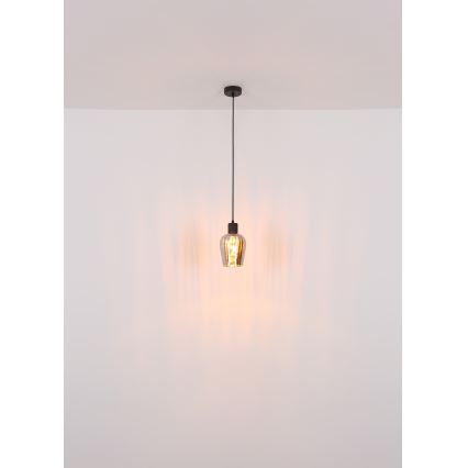 Globo - Kattokruunu johdossa 1xE27/40W/230V halkaisija 13,5 cm musta