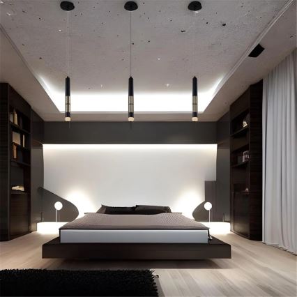 Globo 15630H - LED riippuvalaisin kaapelilla PENNY LED/12W/230V 3000K musta