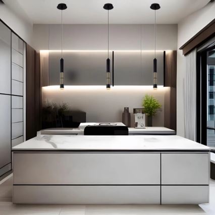 Globo 15630H - LED riippuvalaisin kaapelilla PENNY LED/12W/230V 3000K musta