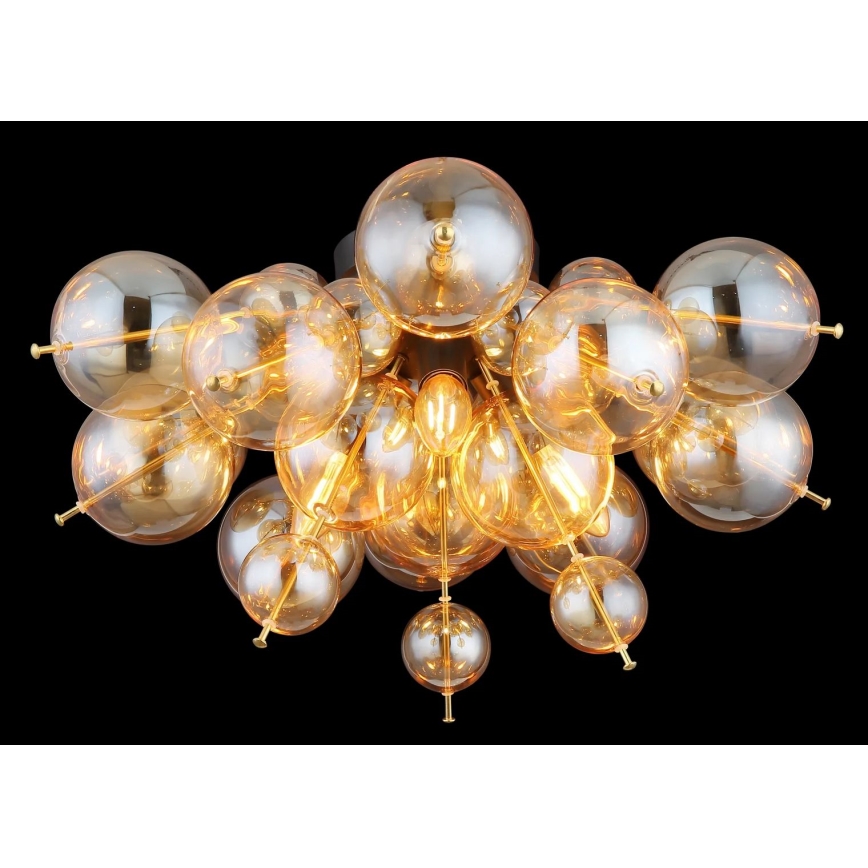 Globo - Kiinteä kattokruunu 3xE14/25W/230V halkaisija 55 cm kulta