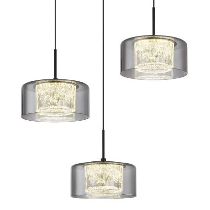 Globo - LED-kattokruunu johdossa 3xLED/8W/230V