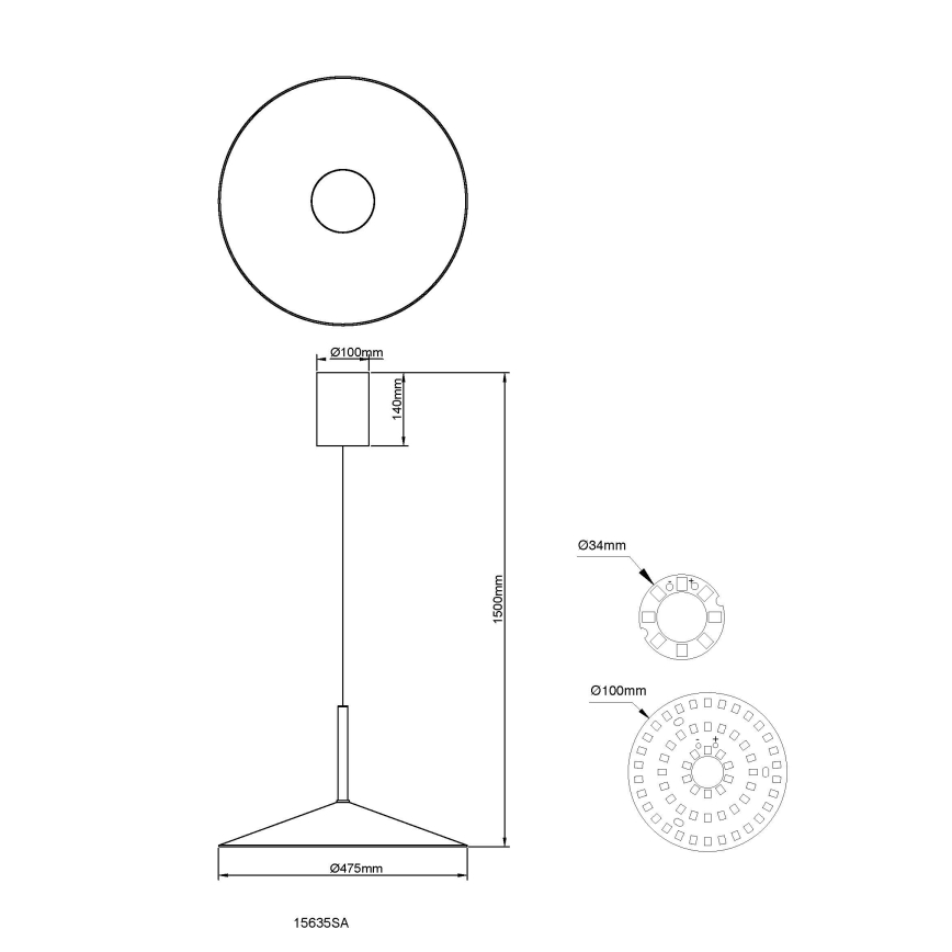Globo - LED-riippuvalaisin vaijerilla LED/18W/230V 4000K beige