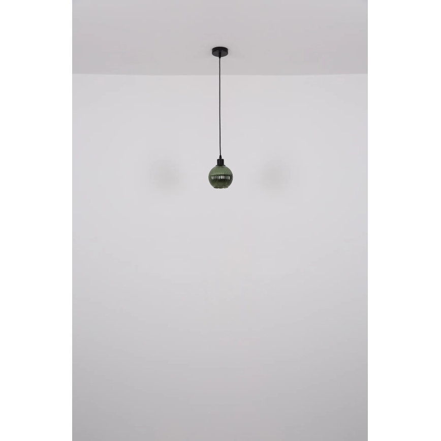 Globo - Kattokruunu johdossa 1xE27/25W/230V halkaisija 15 cm vihreä