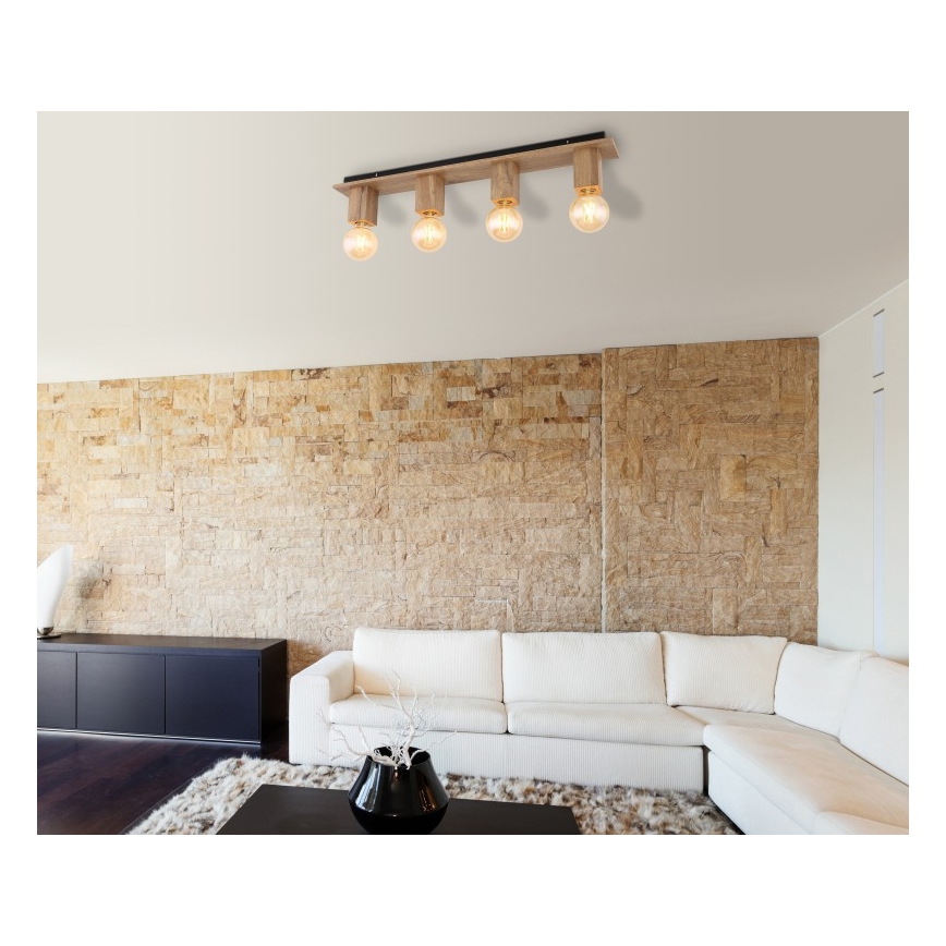 Globo 15655-4D - Kattovalo ERNA 4xE27/60W/230V