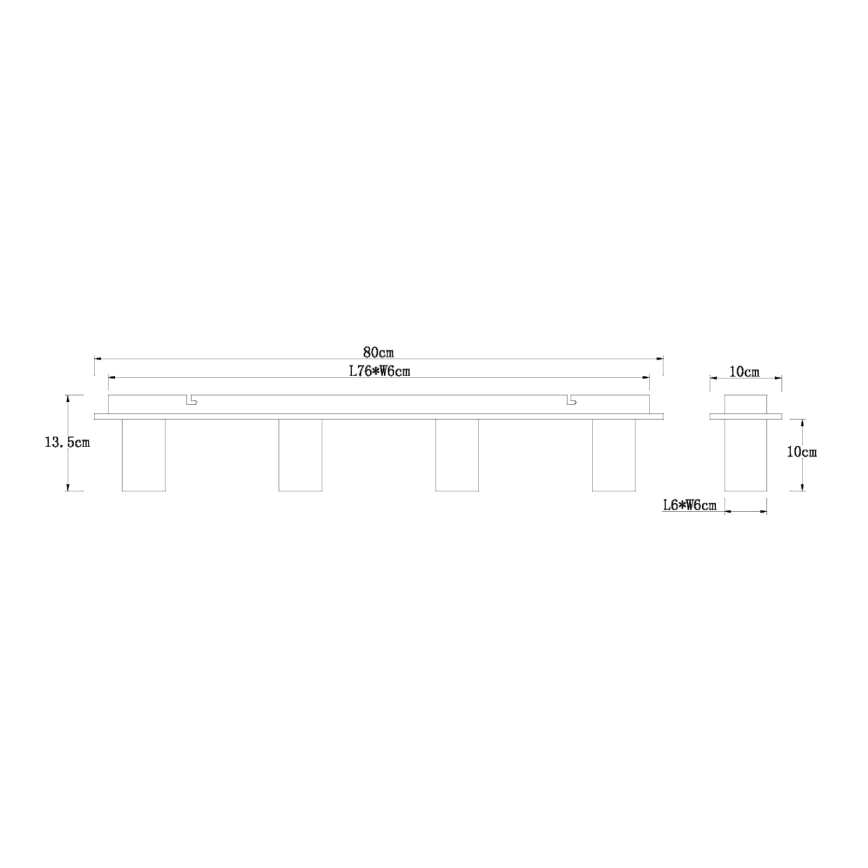 Globo 15655-4D - Kattovalo ERNA 4xE27/60W/230V