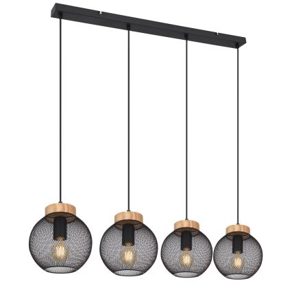 Globo - riippuvalaisin vaijerilla 4xE27/40W/230V