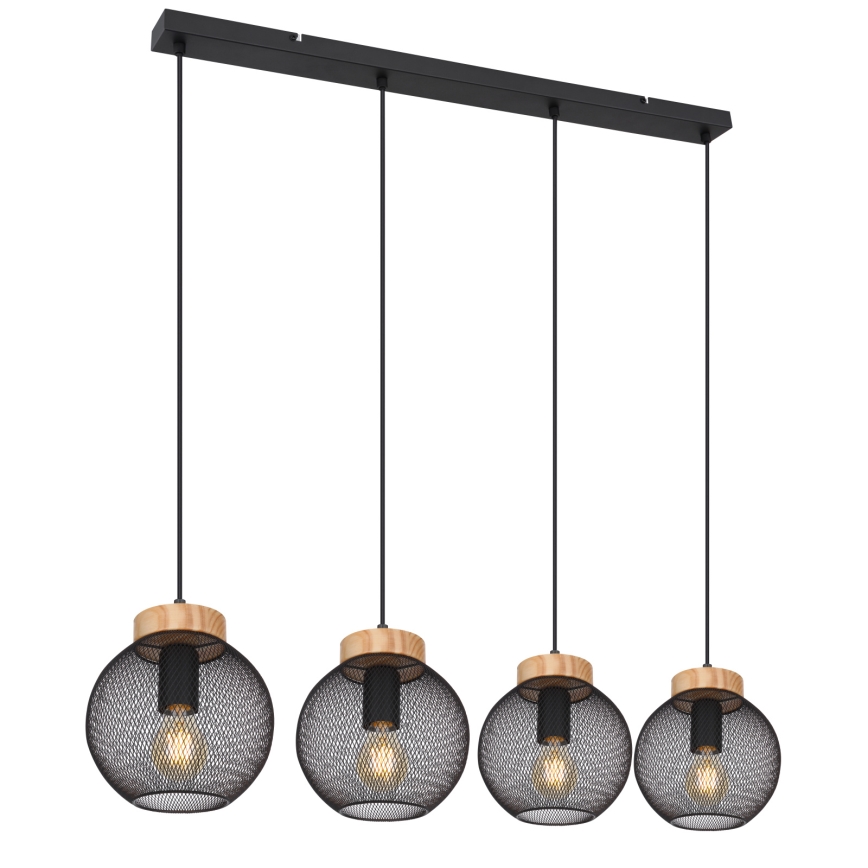 Globo - riippuvalaisin vaijerilla 4xE27/40W/230V
