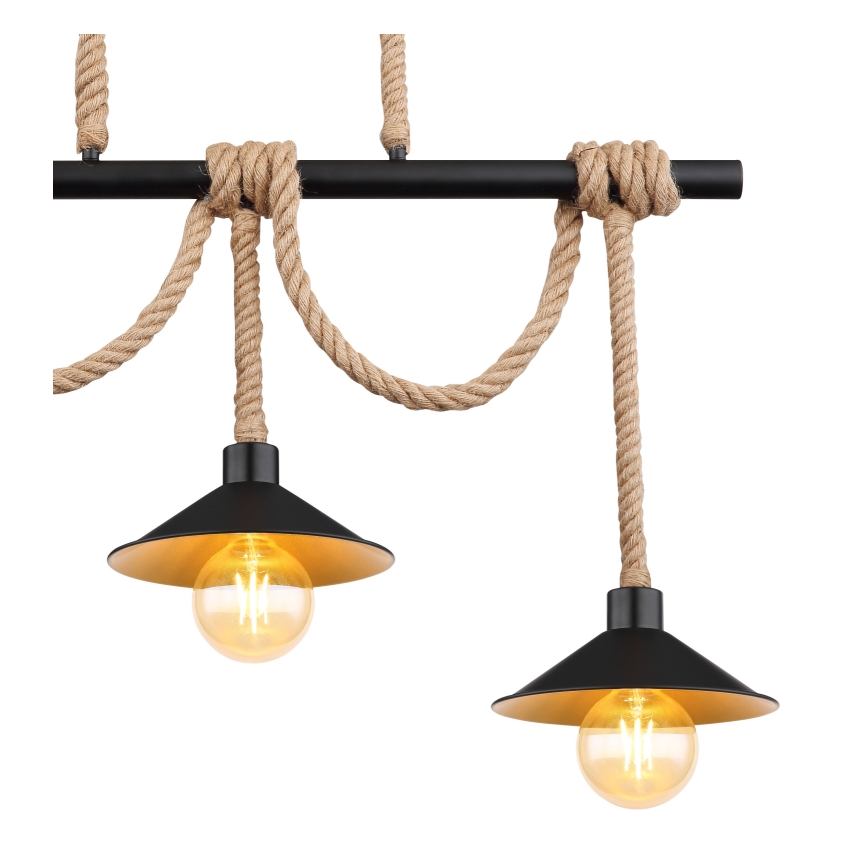 Globo 15690-3H - DIANA-riippuvalaisin johdolla 3xE27/60W/230V musta