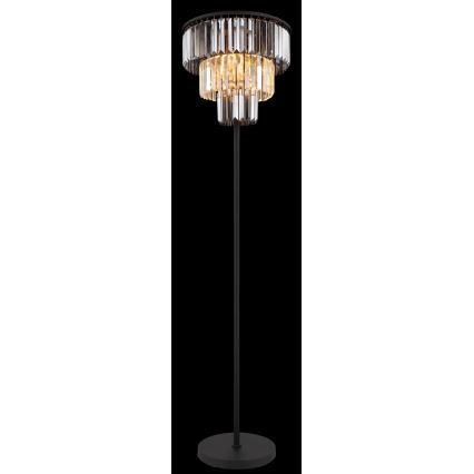 Globo - Lattialamppu 3xE27/40W/230V halkaisija 40 cm musta