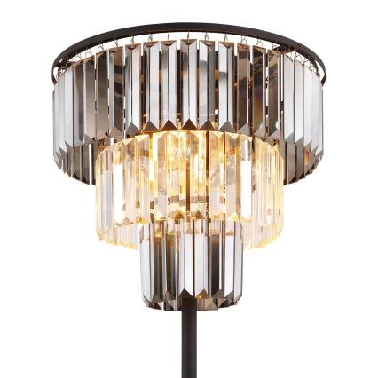 Globo - Lattialamppu 3xE27/40W/230V halkaisija 40 cm musta