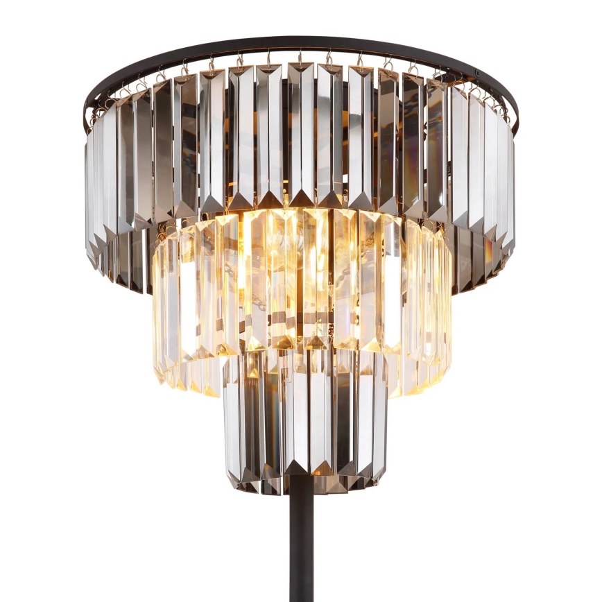 Globo - Lattialamppu 3xE27/40W/230V halkaisija 40 cm musta