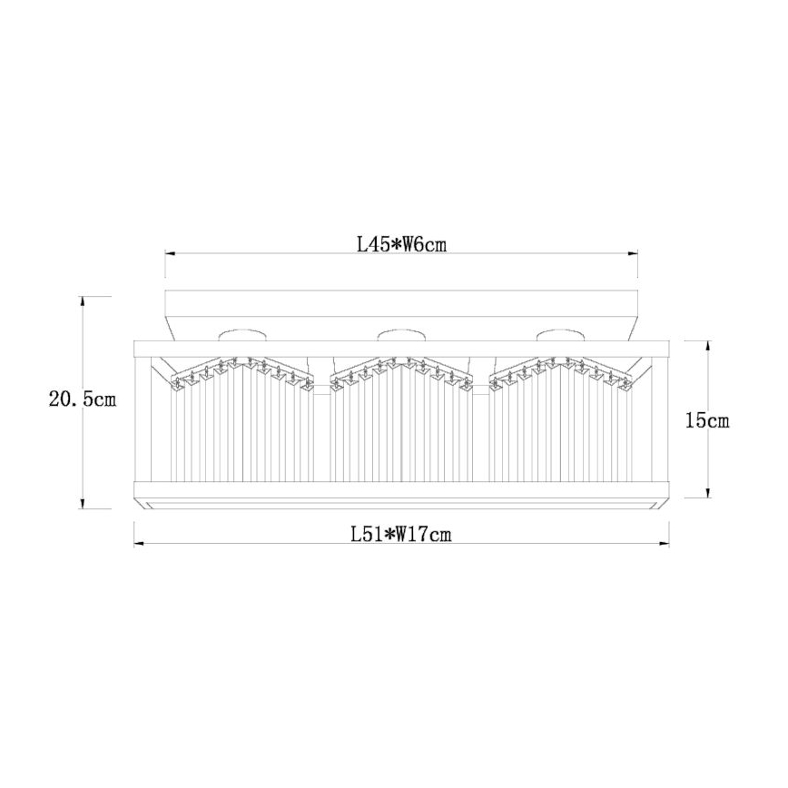 Globo - Kattovalaisin 3xE27/40W/230V, kiinnitettävä